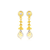 22K Gold Dual-Tone Accents Earrings